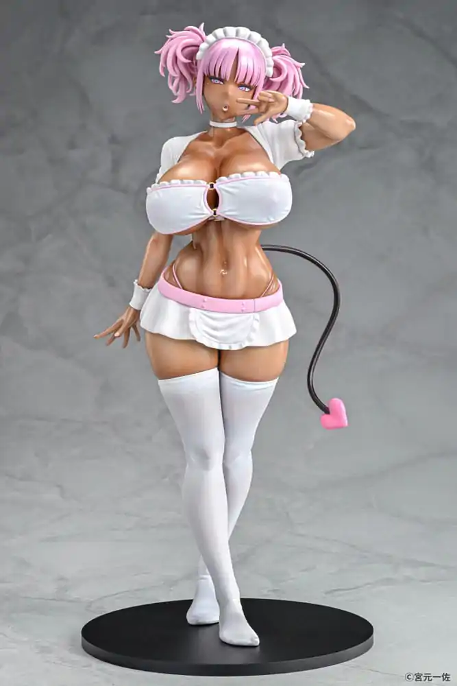 Original Character Statue 1/6 Black Gal Maid Succubus Cocoa Pink Ver. 30 cm termékfotó