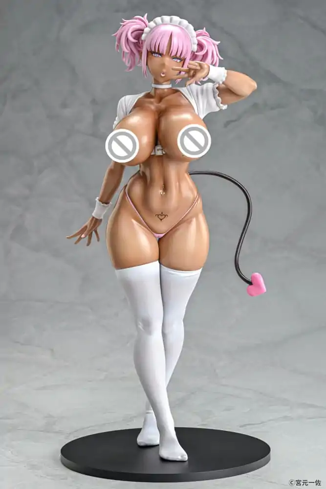 Original Character Statue 1/6 Black Gal Maid Succubus Cocoa Pink Ver. 30 cm termékfotó