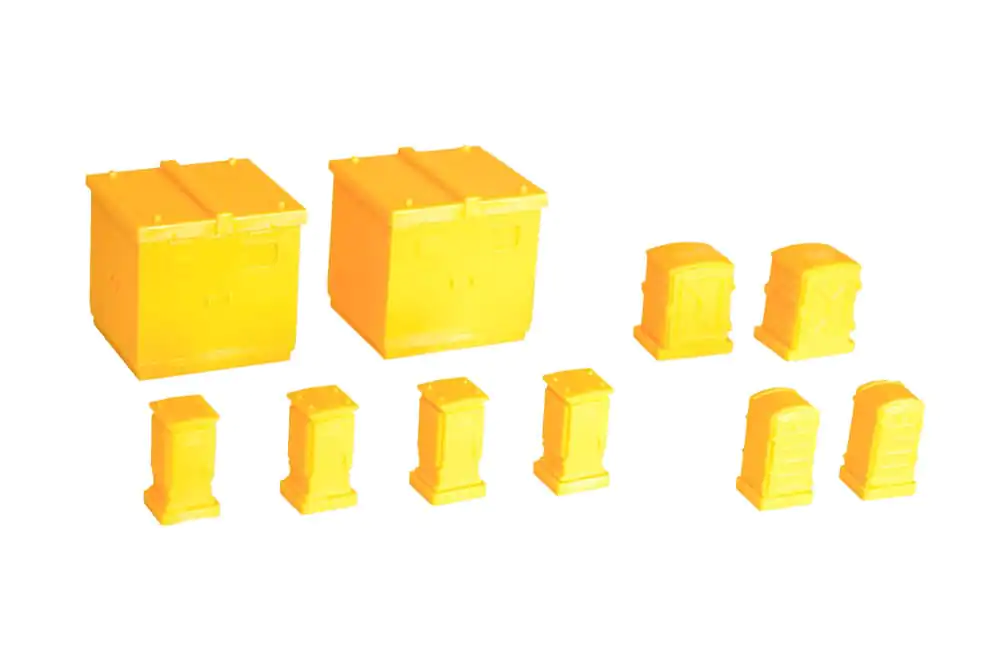 Original Character 1/80 Plastiková modelová stavebnica 1/80 Pop Another World Series Relay box/Cubicle Yellow 3 cm produktová fotografia