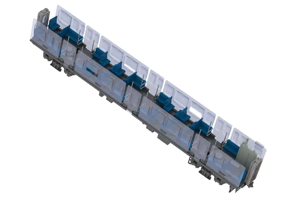 Original Character 1/80 Plastiková modelová stavebnica 1/80 Semi-cross sada interiéru sedadiel A (modrá) 4 cm produktová fotografia