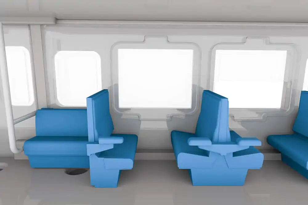 Original Character 1/80 Plastiková modelová stavebnica 1/80 Semi-cross sada interiéru sedadiel A (modrá) 4 cm produktová fotografia