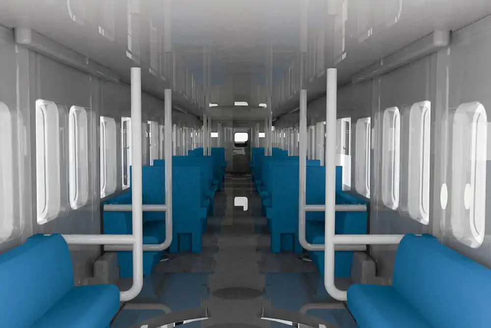 Original Character 1/80 Plastiková modelová stavebnica 1/80 Semi-cross sada interiéru sedadiel A (modrá) 4 cm produktová fotografia