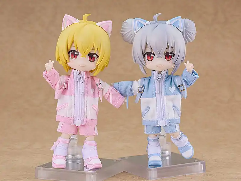Original Character Accessories for Nendoroid Doll Figures Sada oblečenia: Subculture Fashion Tracksuit (Pink) produktová fotografia