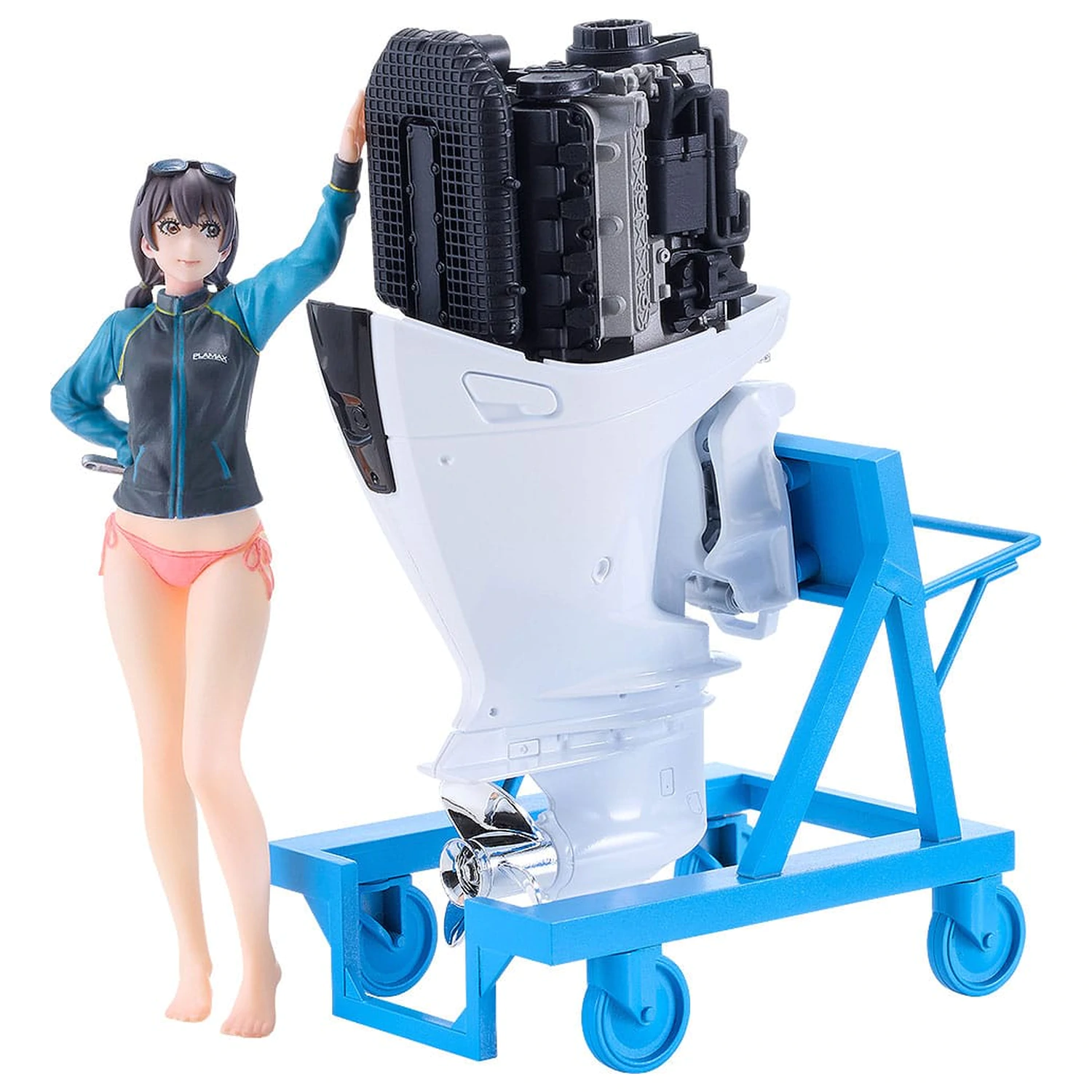 Original Character PLAMAX Plastová modelová súprava MF-97 minimum factory Minori with Honda BF350 Grand Prix White 10 cm produktová fotografia