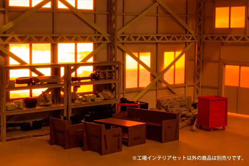 Originálna ilustrácia 1/80 papierová stavebnica modelu 1/80 Factoryinterior Set (re-run) 3 cm produktová fotografia