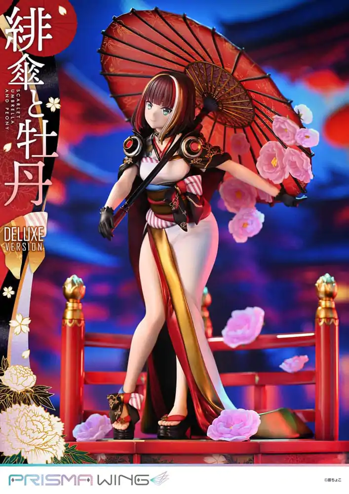 Original Illustration by Fuzichoco Prisma Wing PVC Figúrka 1/7 Scarlet Umbrella And Peony Deluxe Verzia 32 cm termékfotó