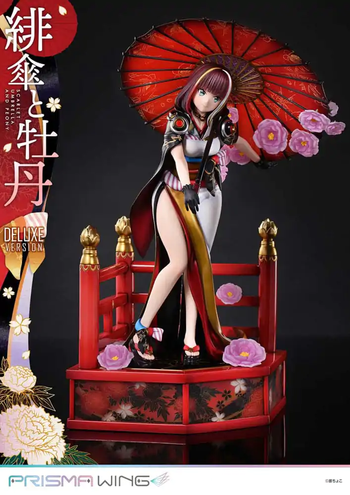 Original Illustration by Fuzichoco Prisma Wing PVC Figúrka 1/7 Scarlet Umbrella And Peony Deluxe Verzia 32 cm termékfotó