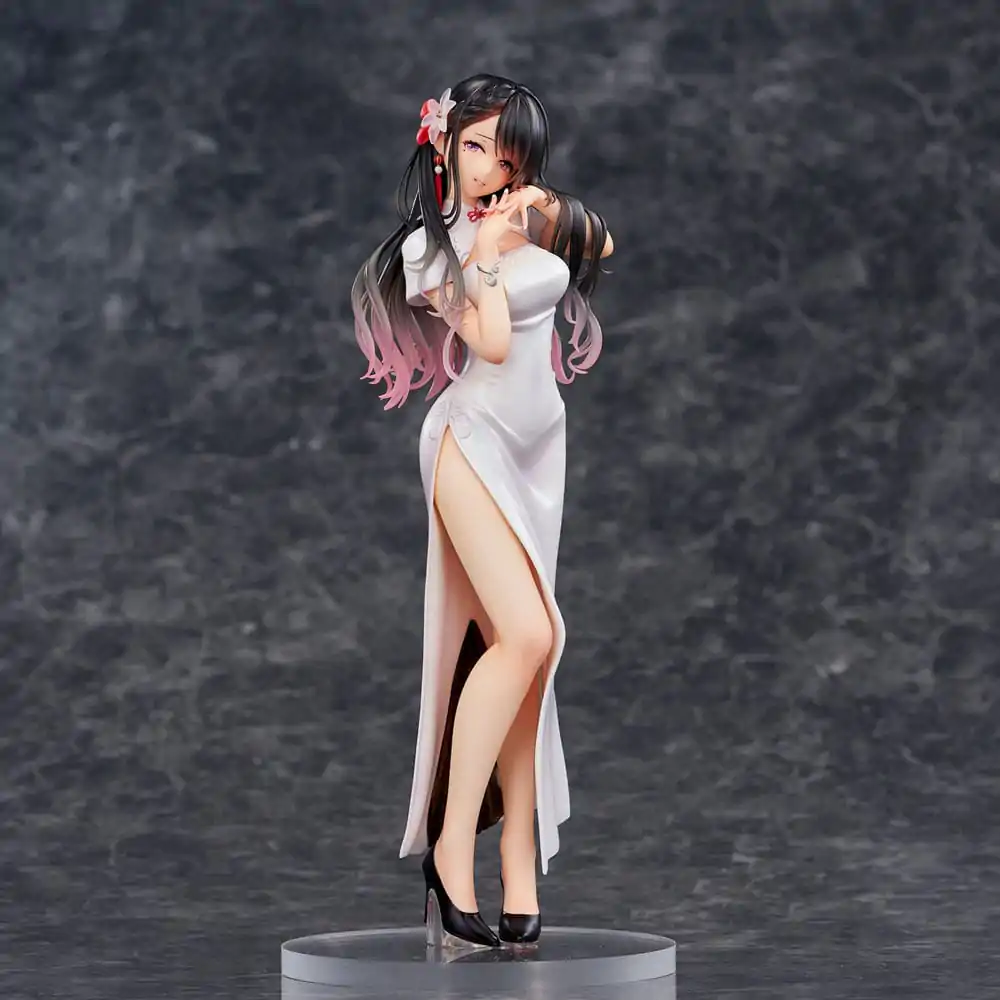 Originálna Illustration PVC Socha Mai Okuma illustration Healing-type biele čínske šaty lady 26 cm produktová fotografia