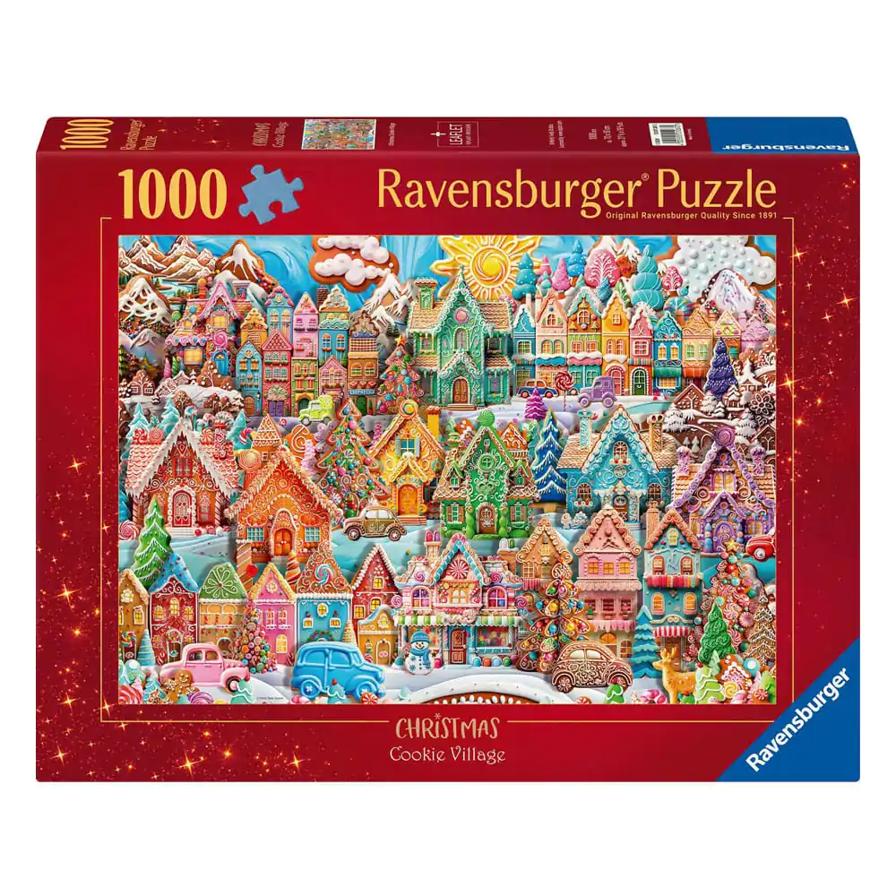Originálna Ravensburger kvalitná skladačka Christmas Cookie Village (1000 dielikov) produktová fotografia