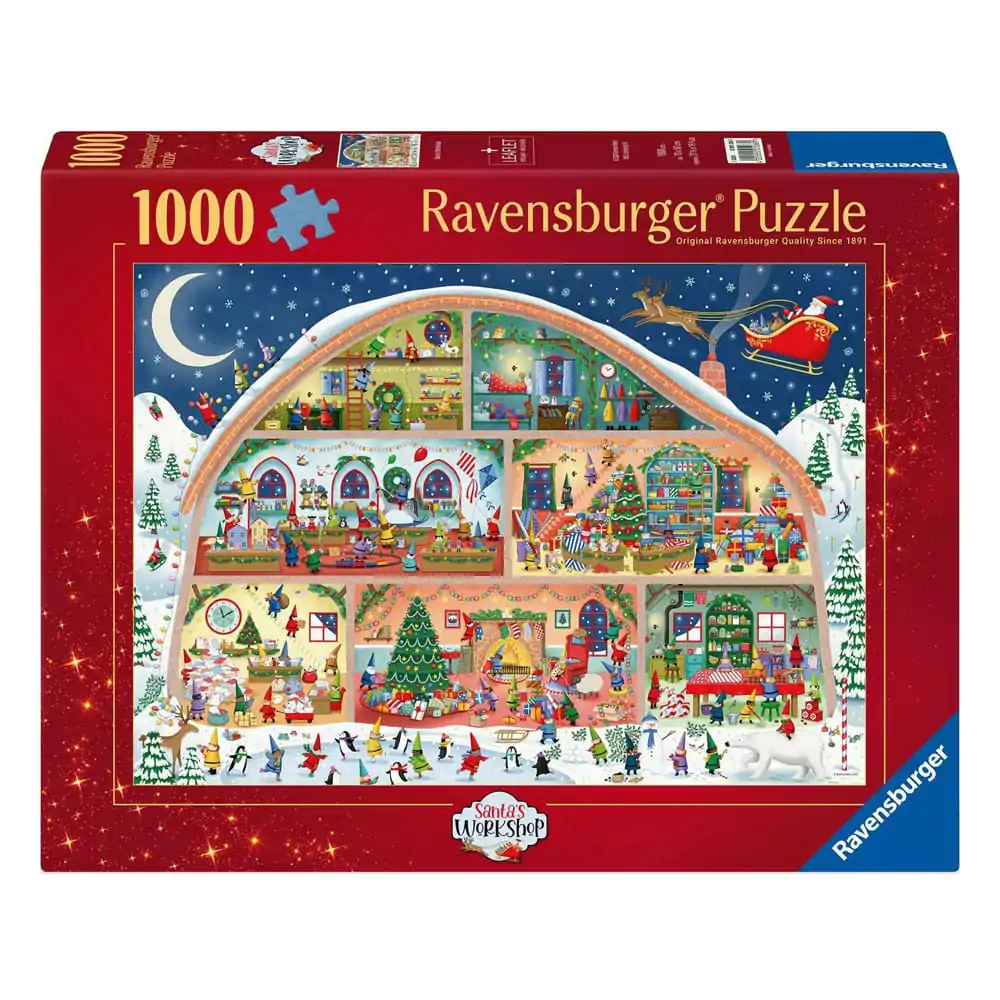 Originálna Ravensburger kvalitné puzzle Santa's Workshop (1000 dielikov) produktová fotografia