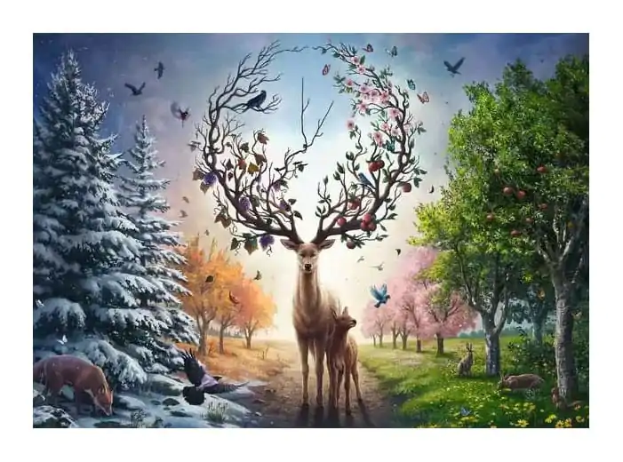 Originálna Ravensburger Quality Jigsaw Puzzle The magical stag and the four seasons (1000 dielikov) produktová fotografia