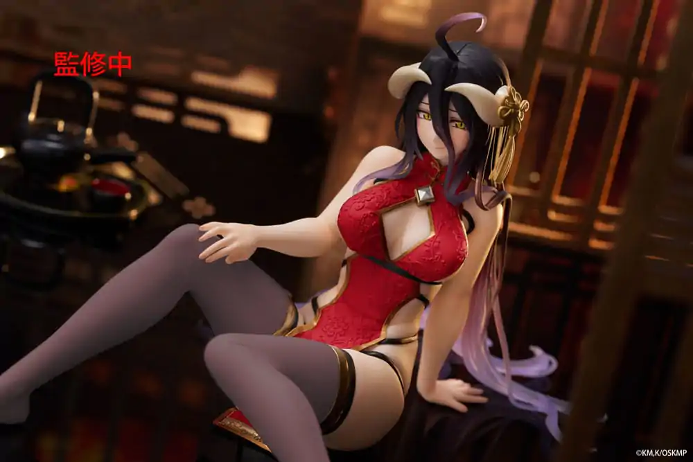 Overlord PVC Socha Desktop Cute Figure Albedo Chinese Dress Ver. Renewal 13 cm produktová fotografia