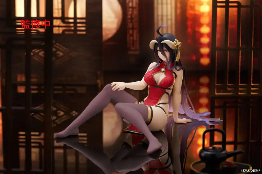Overlord PVC Socha Desktop Cute Figure Albedo Chinese Dress Ver. Renewal 13 cm produktová fotografia