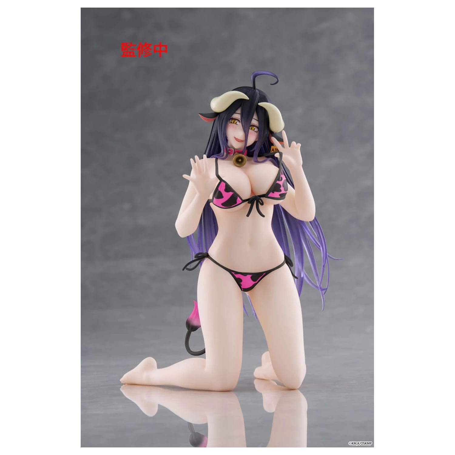 Overlord PVC Socha Desktop Cute Figure Albedo Cow-Print Swimsuit Ver. Renewal 13 cm produktová fotografia
