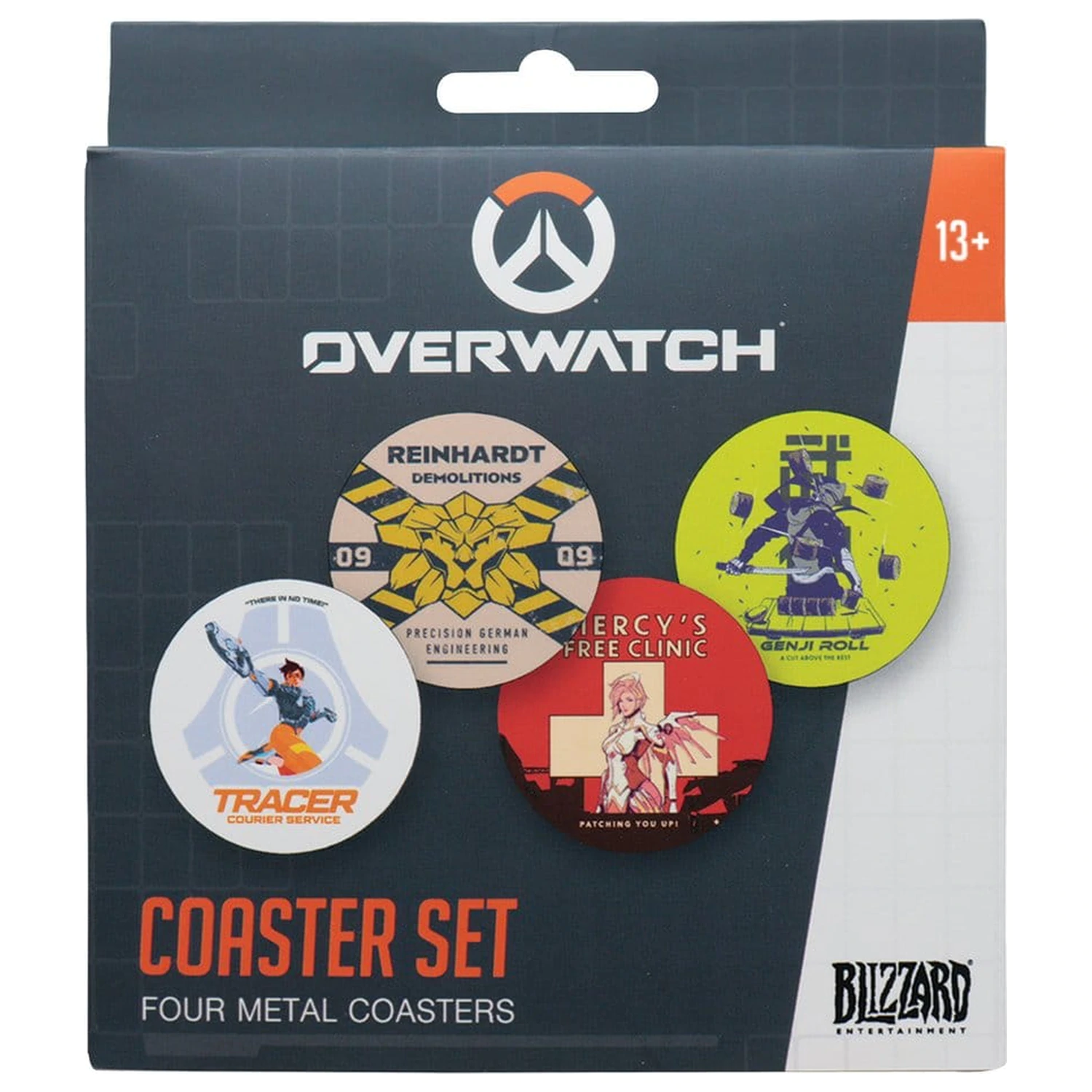 Overwatch Podložky pod poháre, 4-balenie, tlačený kov produktová fotografia