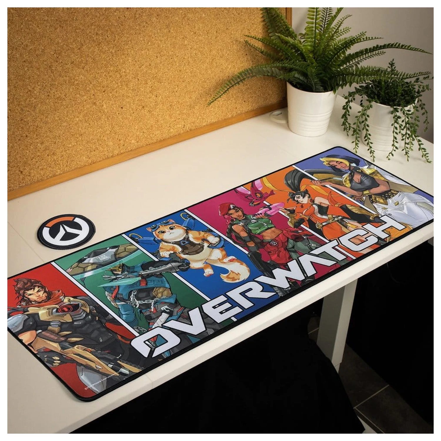 Overwatch podložka na stôl a súprava podložiek pod poháre produktová fotografia