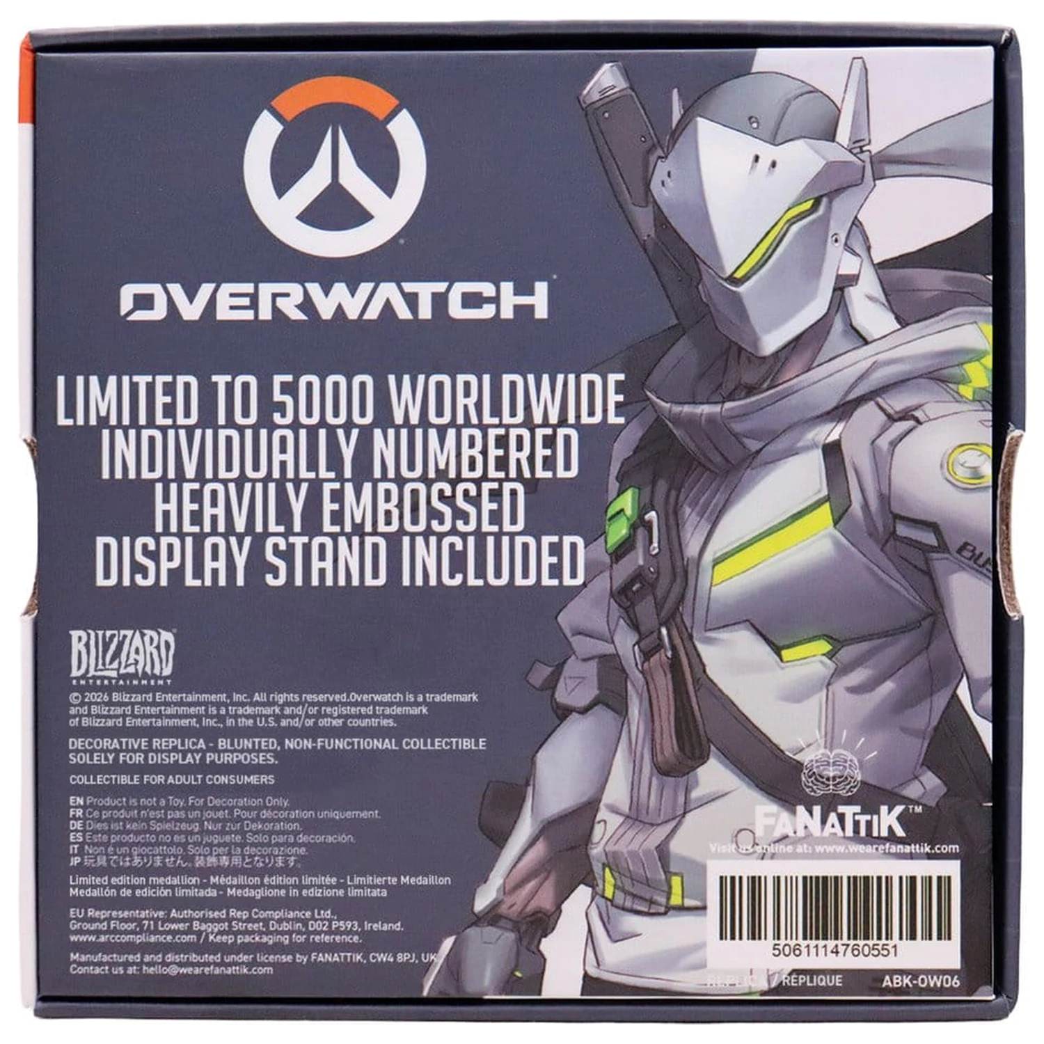 Overwatch replika Genji's Shuriken limitovaná edícia 10 x 10 x 2 cm produktová fotografia