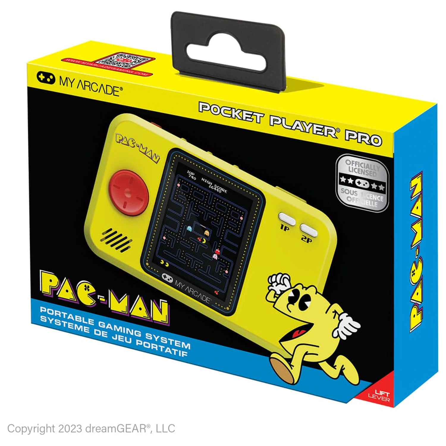 Pac-Man prenosný herný systém Pocket Player Pro produktová fotografia