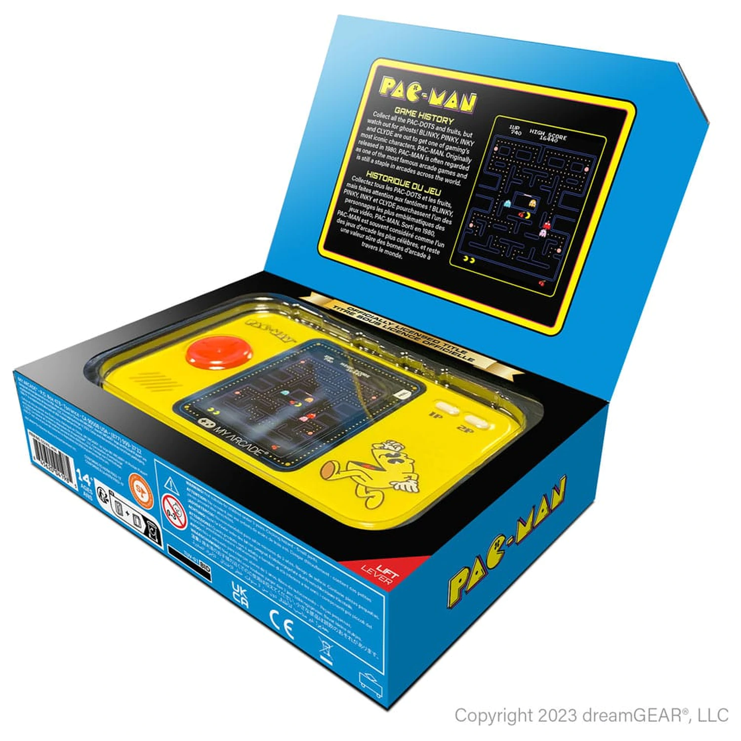 Pac-Man prenosný herný systém Pocket Player Pro produktová fotografia