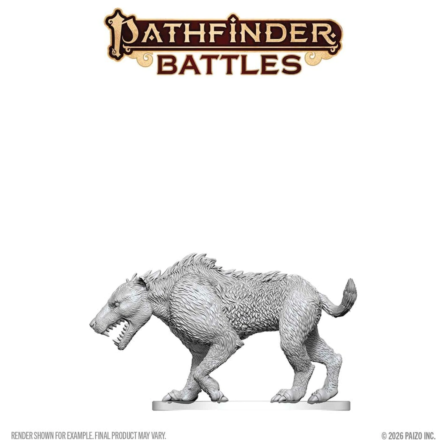 Pathfinder Battles Deep Cuts nenafarbená miniatúra Hyaenodon 13 cm produktová fotografia