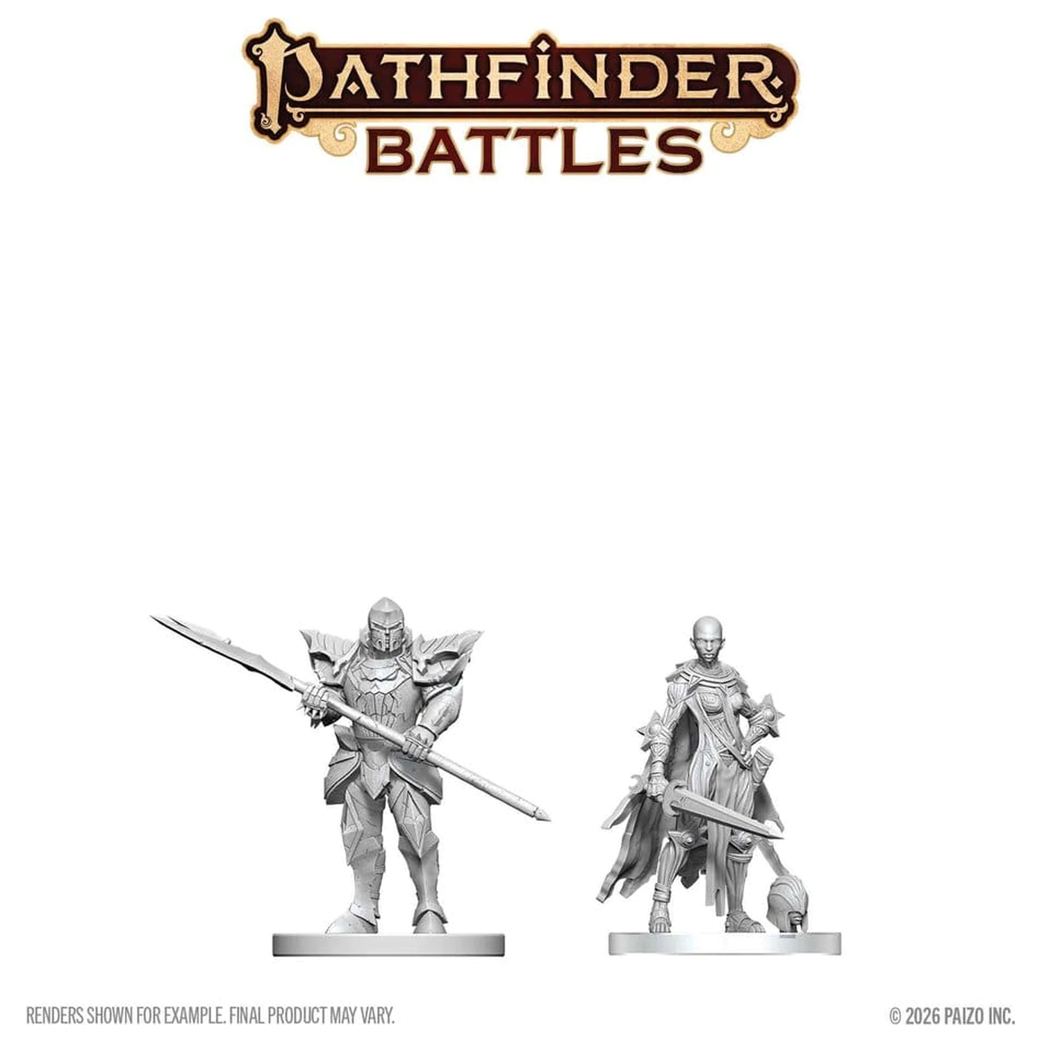 Pathfinder Battles Deep Cuts Nenamaľovaná miniatúra Nail & Rack Hellknights 14 cm produktová fotografia
