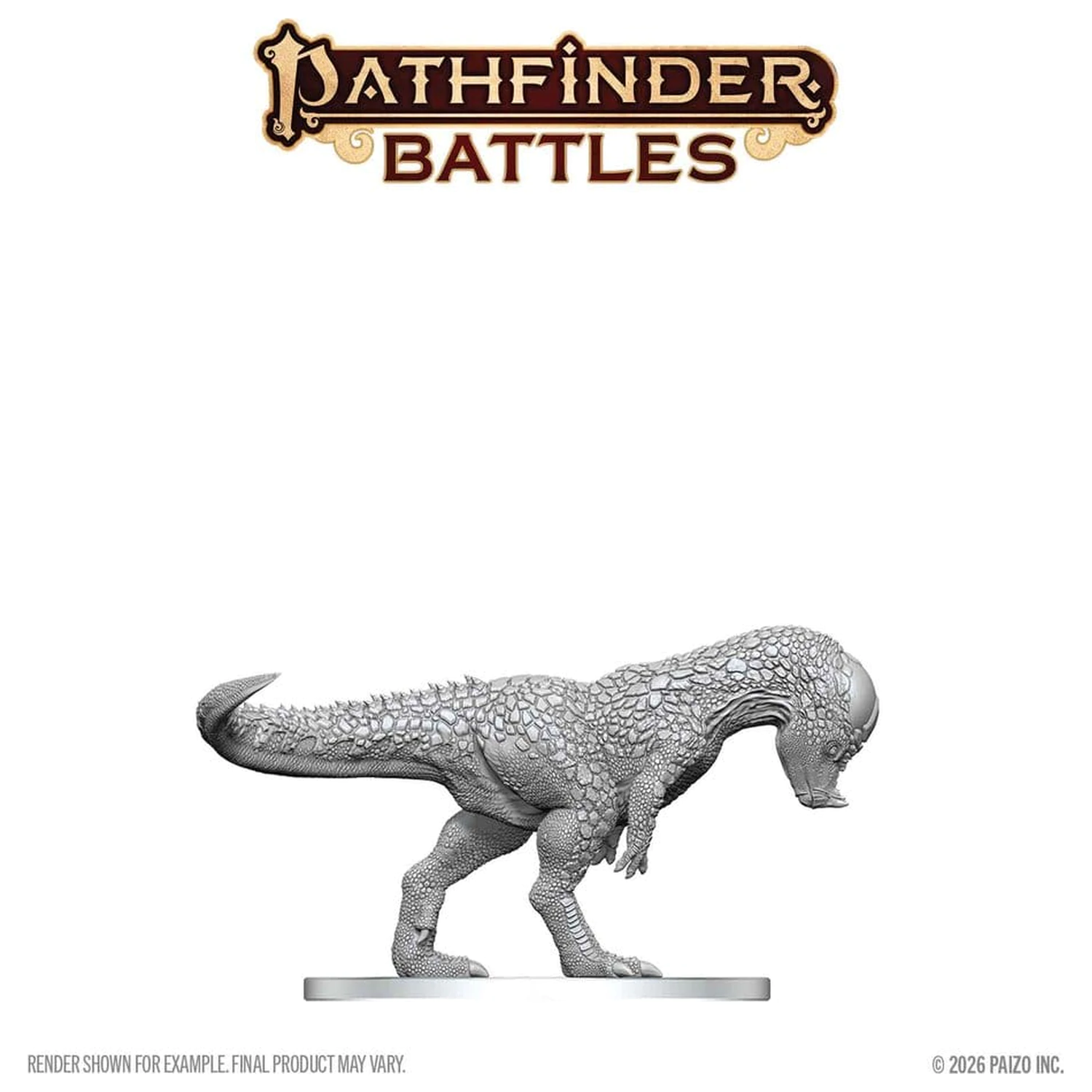 Pathfinder Battles Deep Cuts nenamaľovaná miniatúra Pachycephalosaurus 13 cm produktová fotografia
