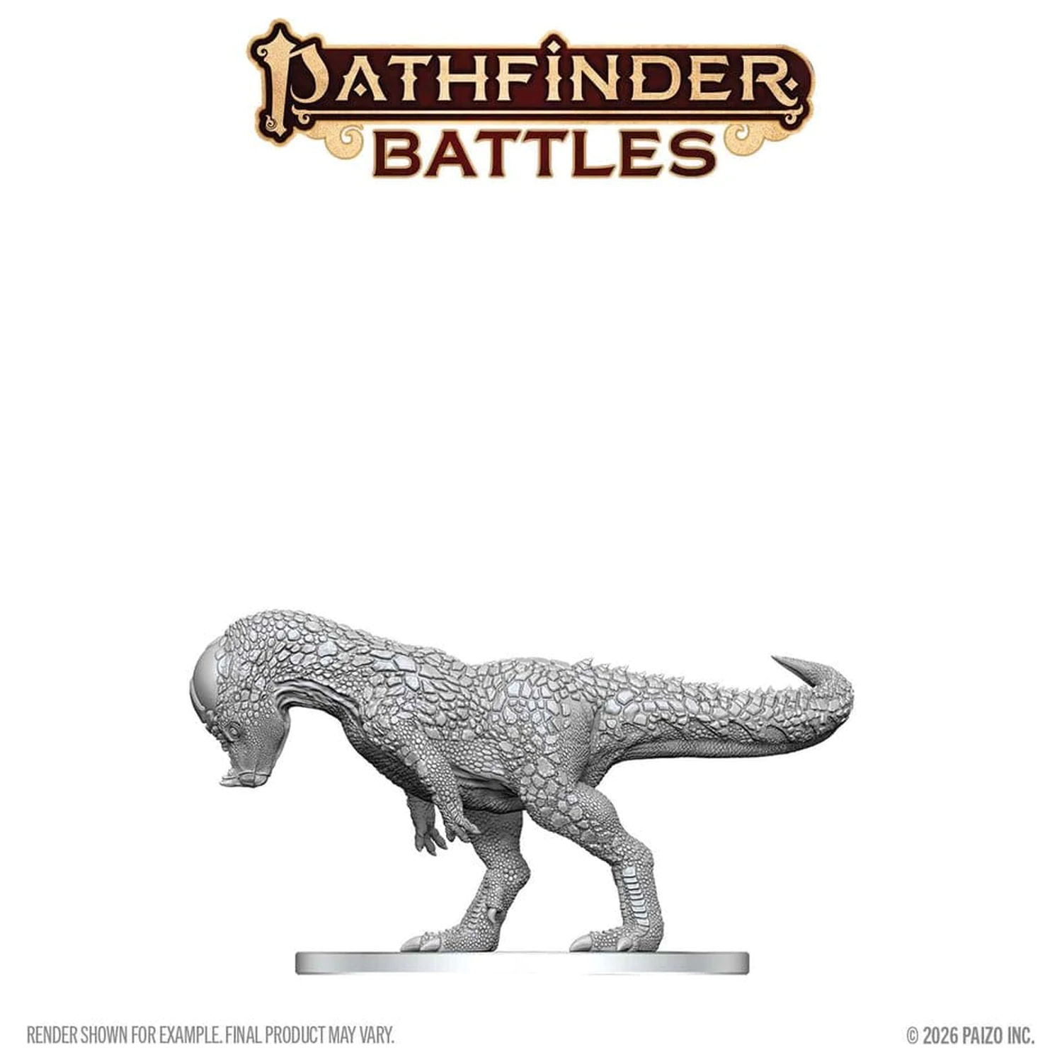 Pathfinder Battles Deep Cuts nenamaľovaná miniatúra Pachycephalosaurus 13 cm produktová fotografia