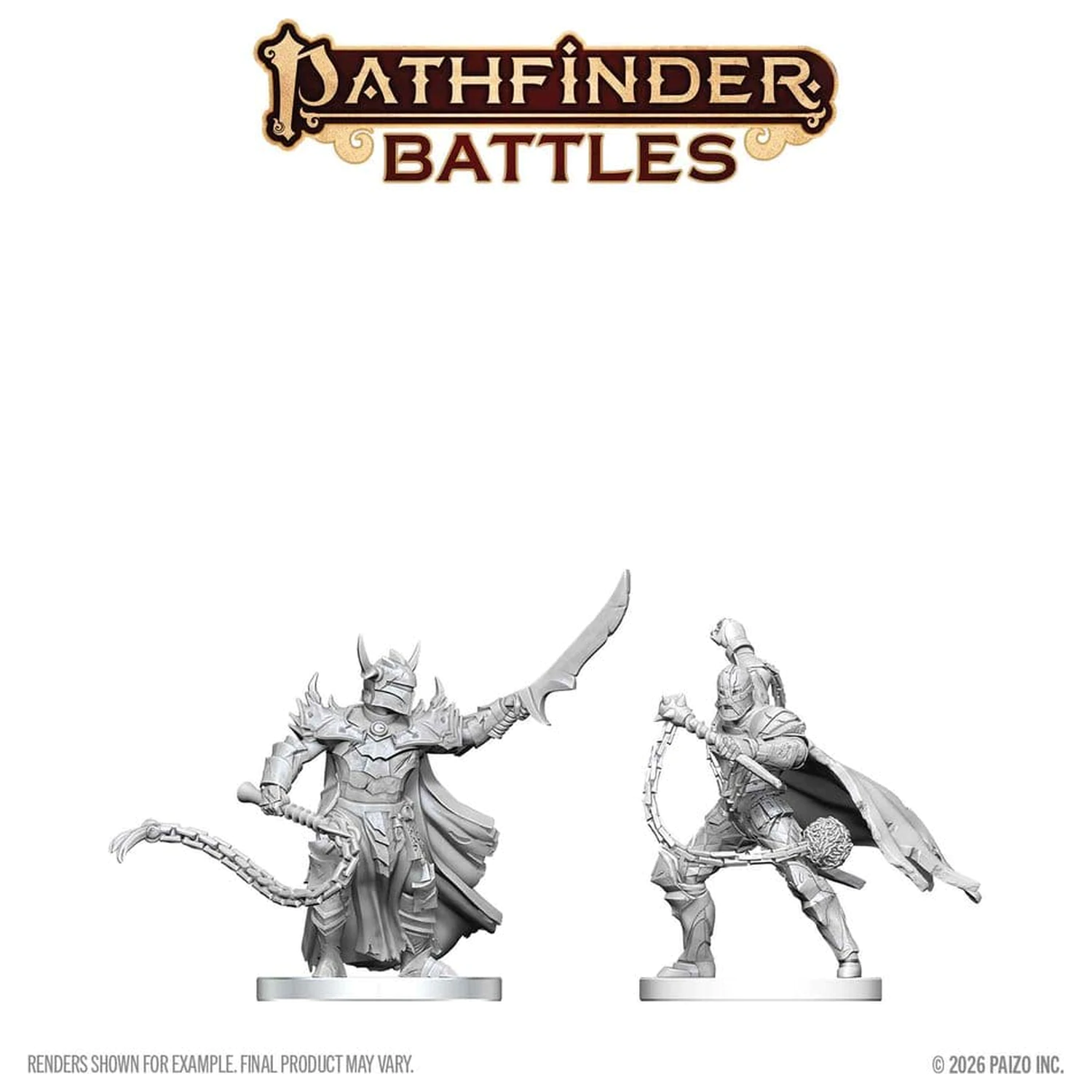 Pathfinder Battles Deep Cuts Nenamaľovaná miniatúra Scourge & Chain Hellknights 14 cm produktová fotografia