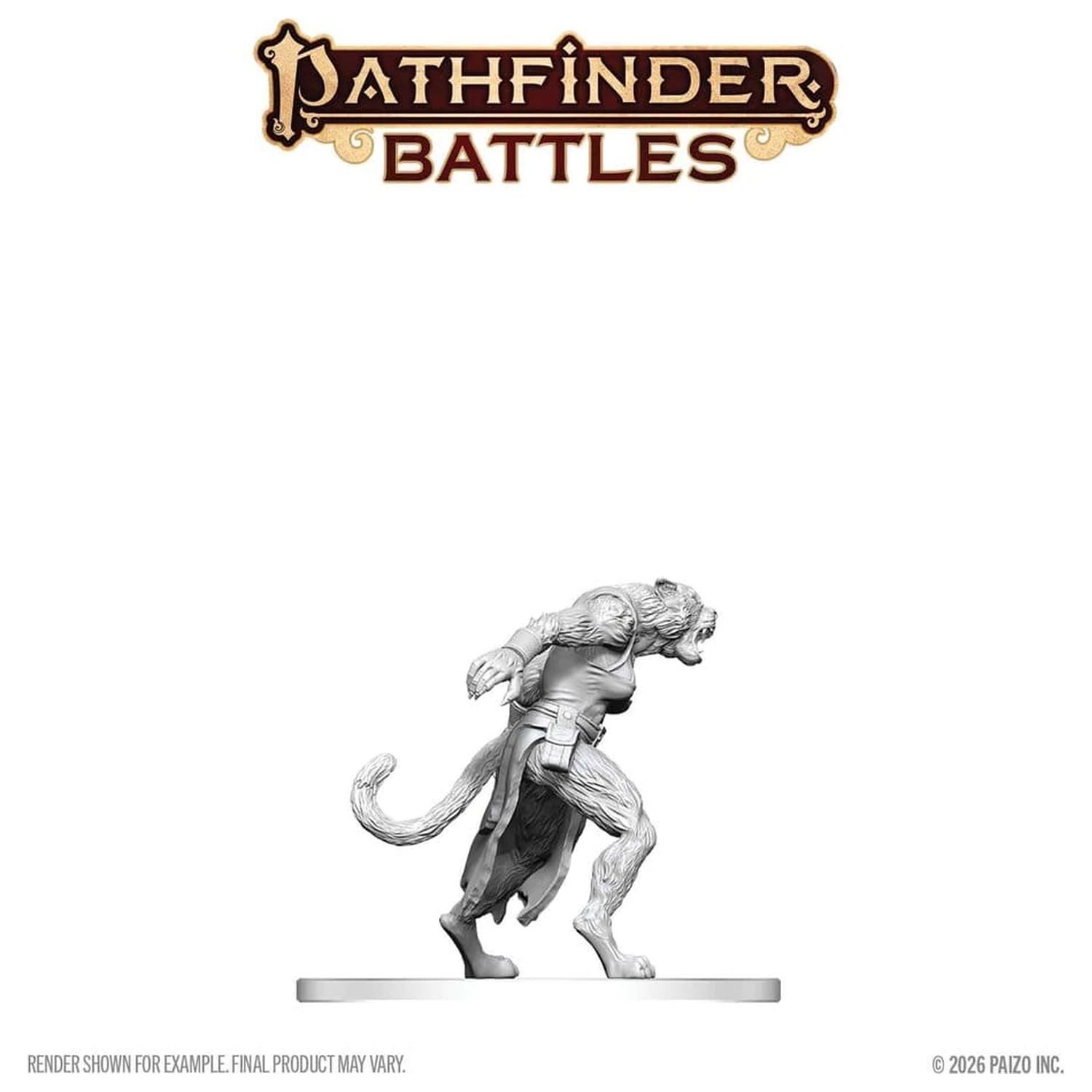 Pathfinder Battles Deep Cuts Nenamaľovaná Miniatúra Weretiger 13 cm produktová fotografia