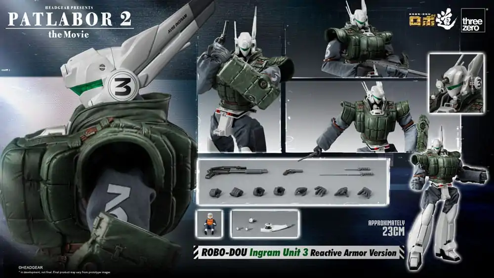 Patlabor 2: The Movie Robo-Dou Akčná figúrka Ingram Unit 3 Reactive Armor Version 23 cm produktová fotografia