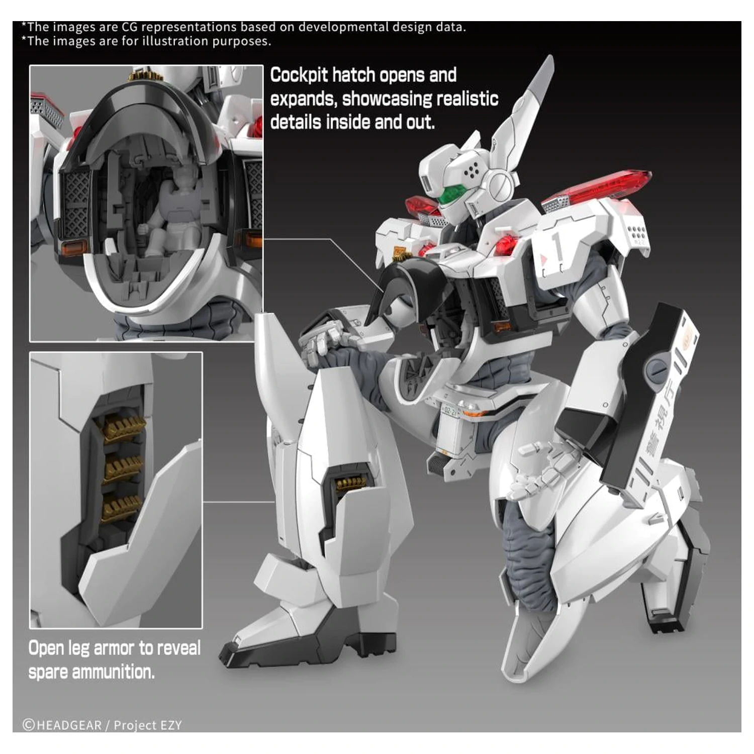 Patlabor RG 1/48 AV-98Plus Ingram (Ingram Plus) Plastikový model produktová fotografia