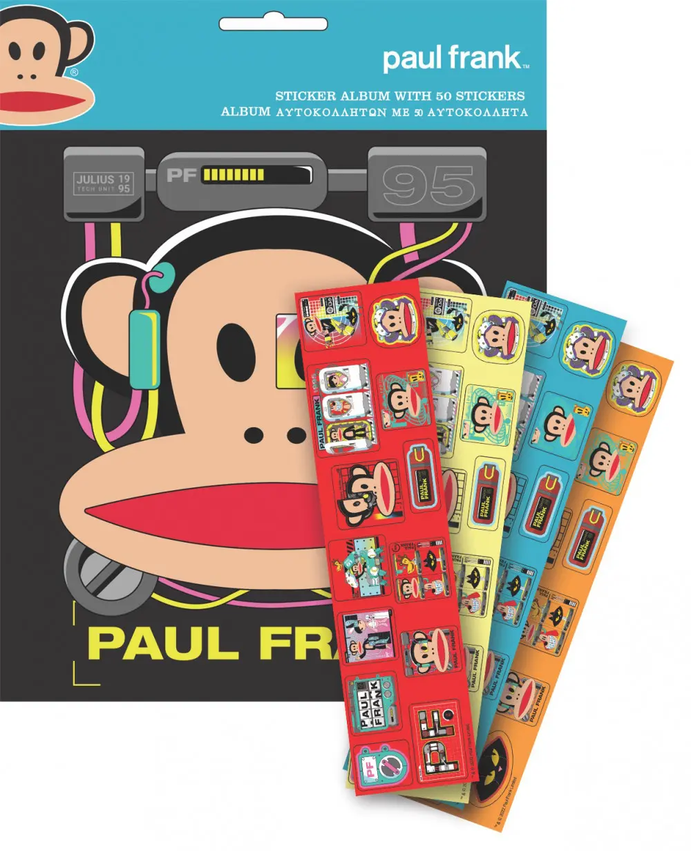 Paul Frank album s nálepkami s 50 nálepkami produktová fotografia