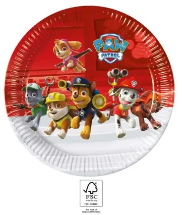 Paw Patrol Ready For Action papierové taniere 8 ks 23 cm FSC produktová fotografia