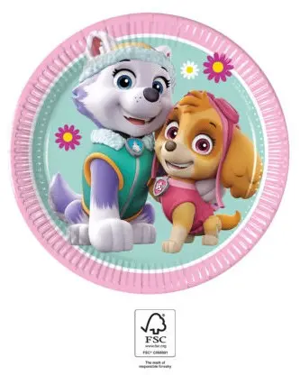 Paw Patrol Skye a Everest papierové taniere 8 ks 19.5 cm FSC produktová fotografia