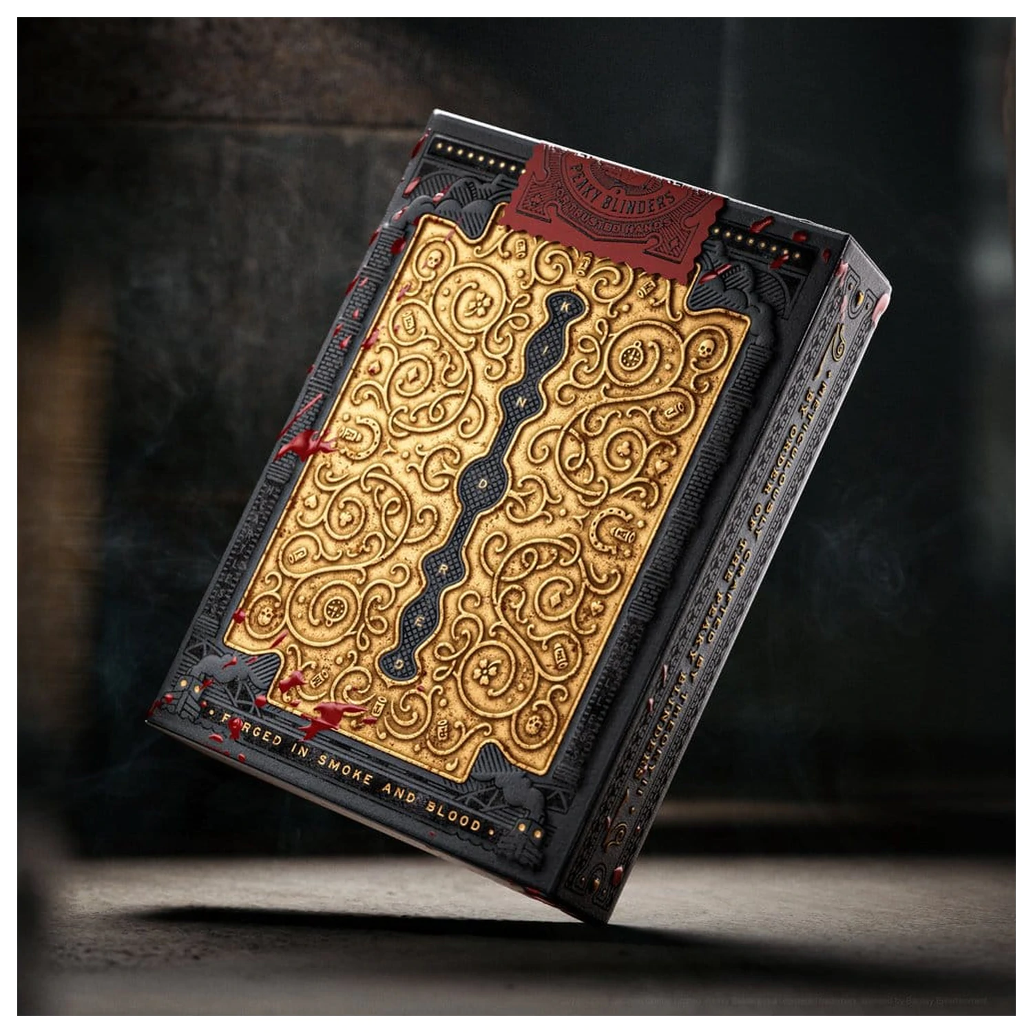 Peaky Blinders hracie karty ukované v dyme a krvi produktová fotografia
