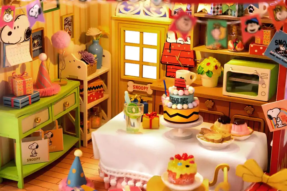 Peanuts Puremind Construction Birthday Party drevená stavebnica produktová fotografia