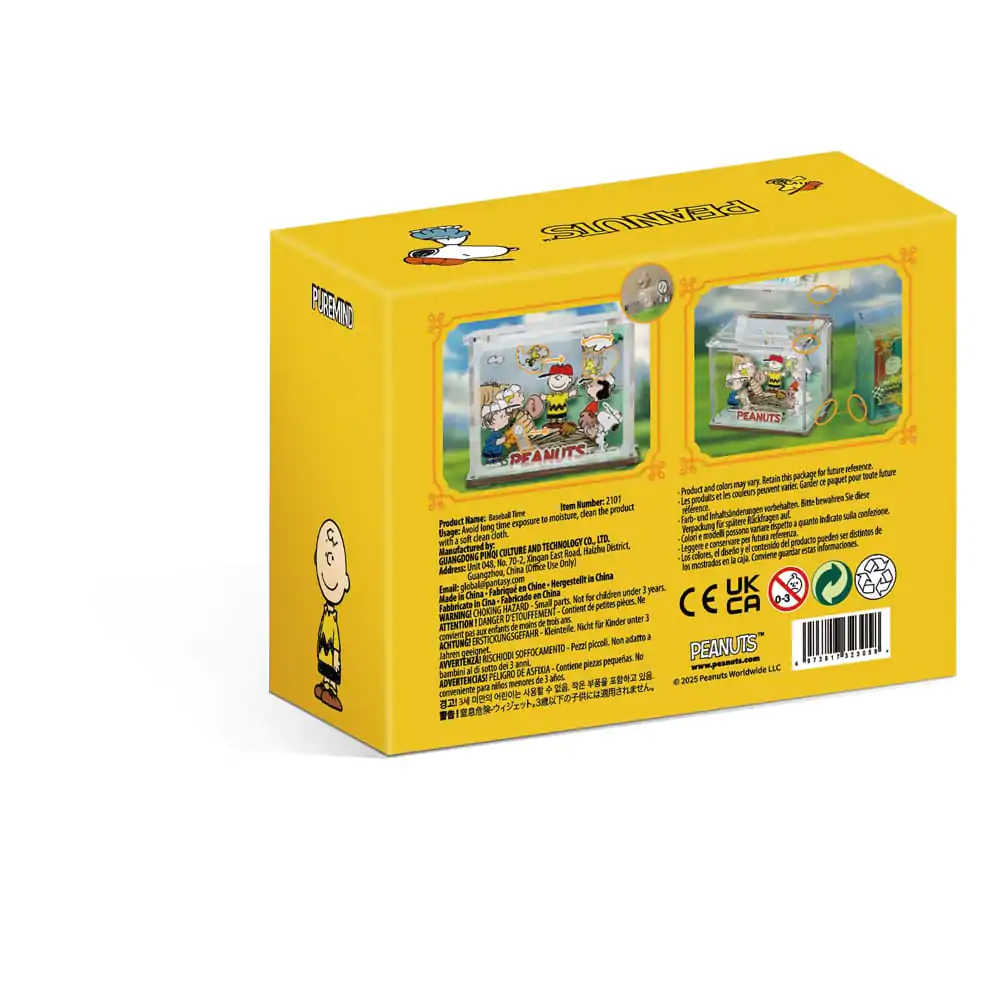 Peanuts Puremind DIY stavebnica mini scéna Baseball Time produktová fotografia