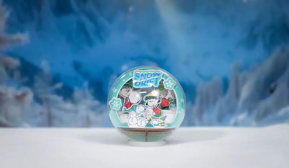 Peanuts Puremind stavebnica drevený divadelný glóbus Snow Drift produktová fotografia