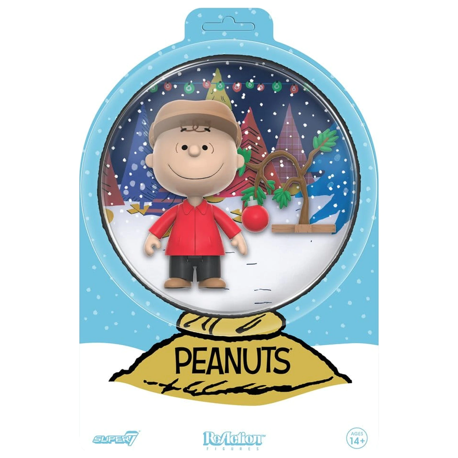Peanuts ReAction akčná figúrka Charlie Brown a Sad Tree (Snow Globe Card Back) produktová fotografia