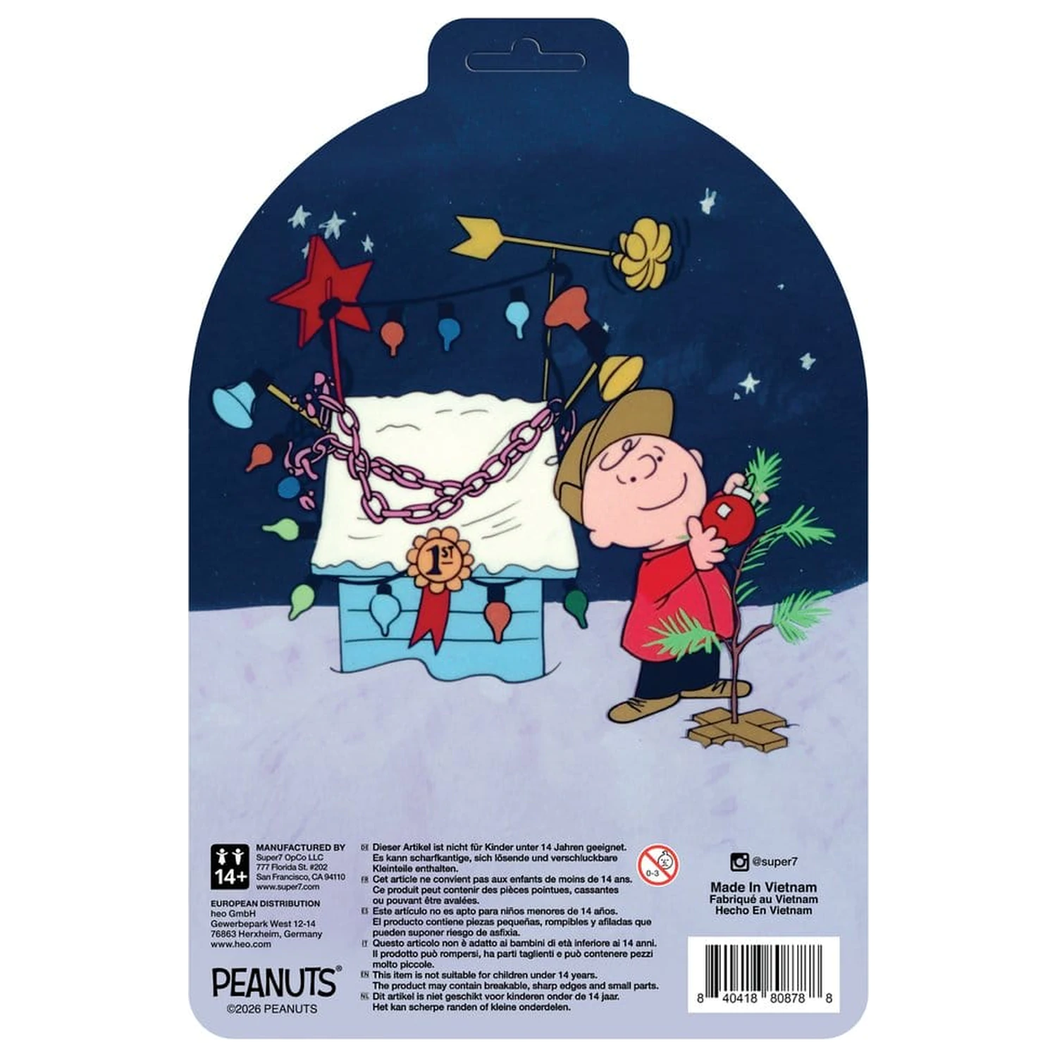 Peanuts ReAction akčná figúrka Charlie Brown a Sad Tree (Snow Globe Card Back) produktová fotografia
