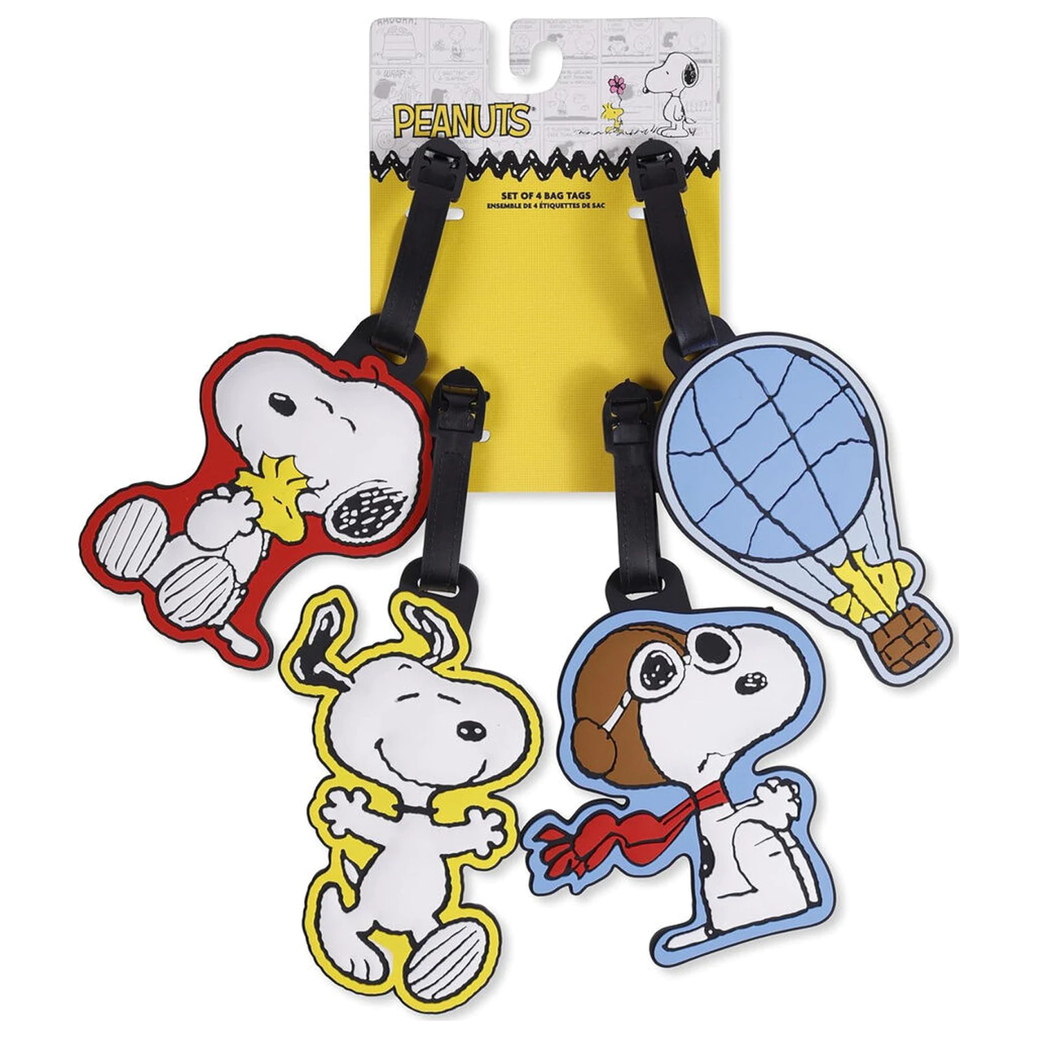 Peanuts Snoopy sada 4 visačiek na batožinu produktová fotografia