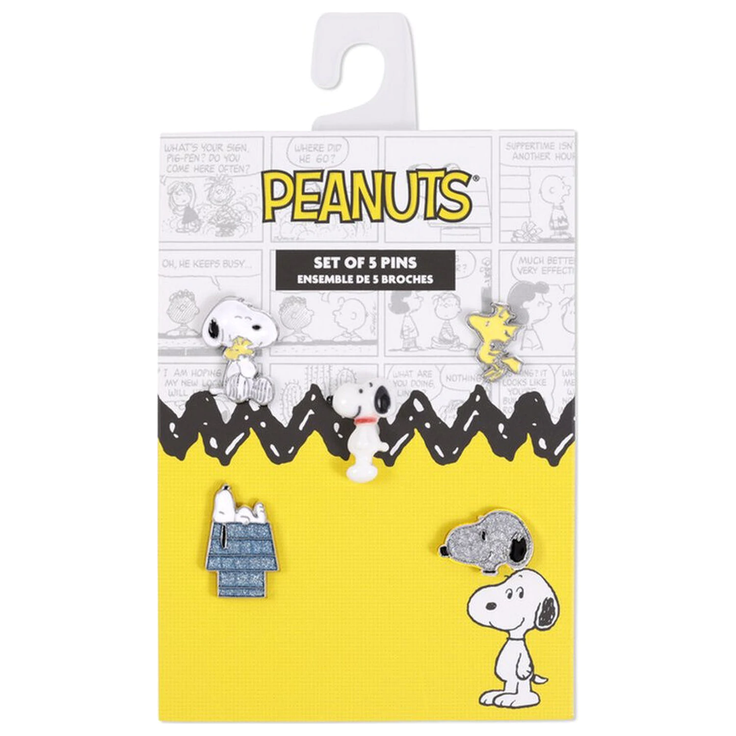 Peanuts Snoopy sada 5 špendlíkov produktová fotografia