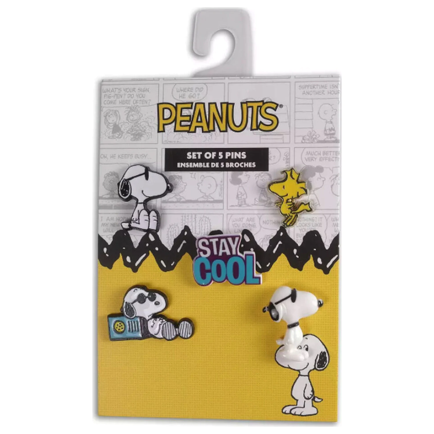 Peanuts Snoopy sada 5 špendlíkov produktová fotografia