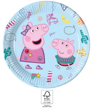 Peppa Pig Messy Play, Peppa Pig Papierové taniere 8 ks 23 cm FSC produktová fotografia
