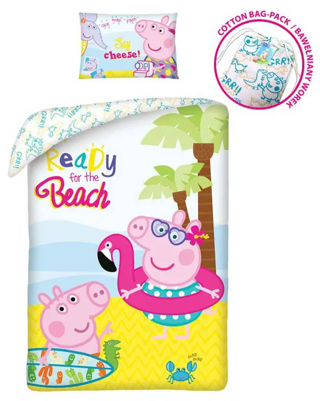 Peppa Pig Obliečky na paplón s obliečkou na vankúš 140x200cm, 70x90cm produktová fotografia