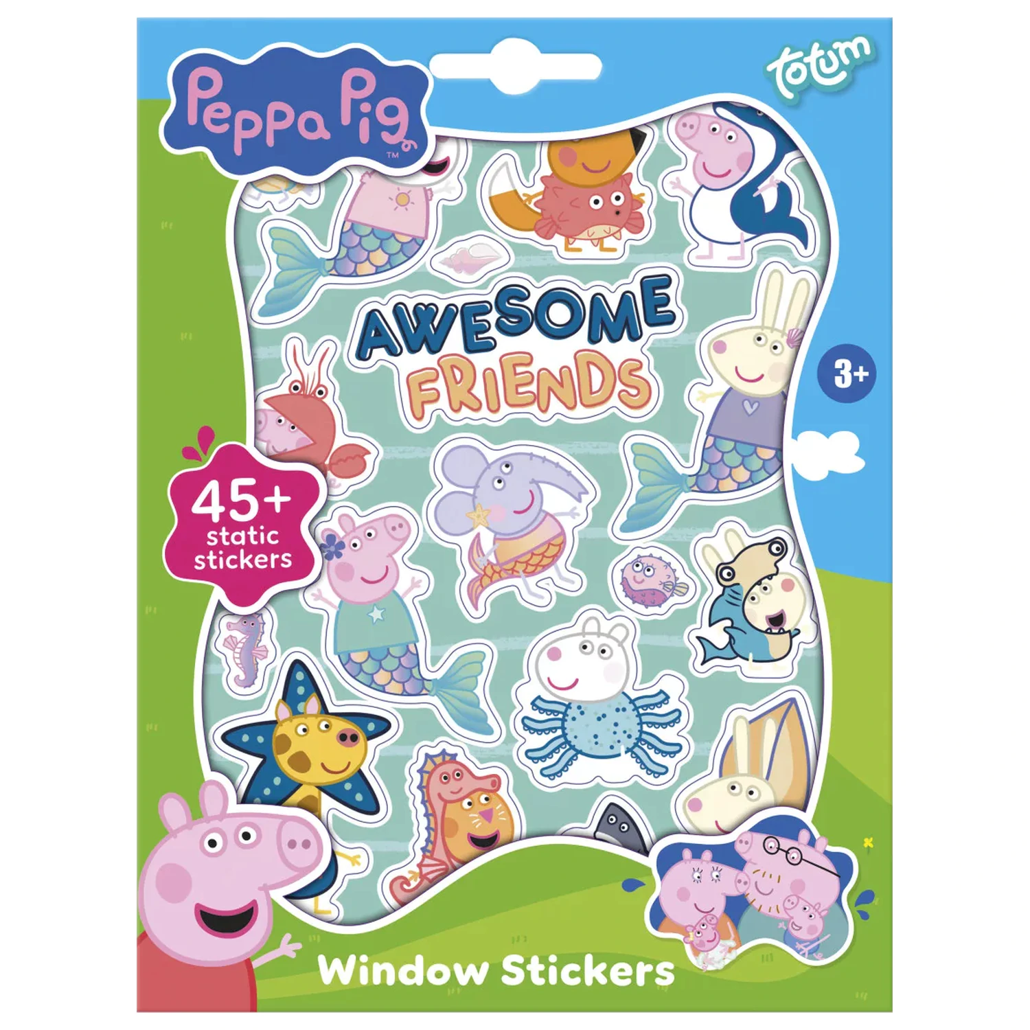 Peppa Pig Awesome Friends súprava okenných nálepiek produktová fotografia