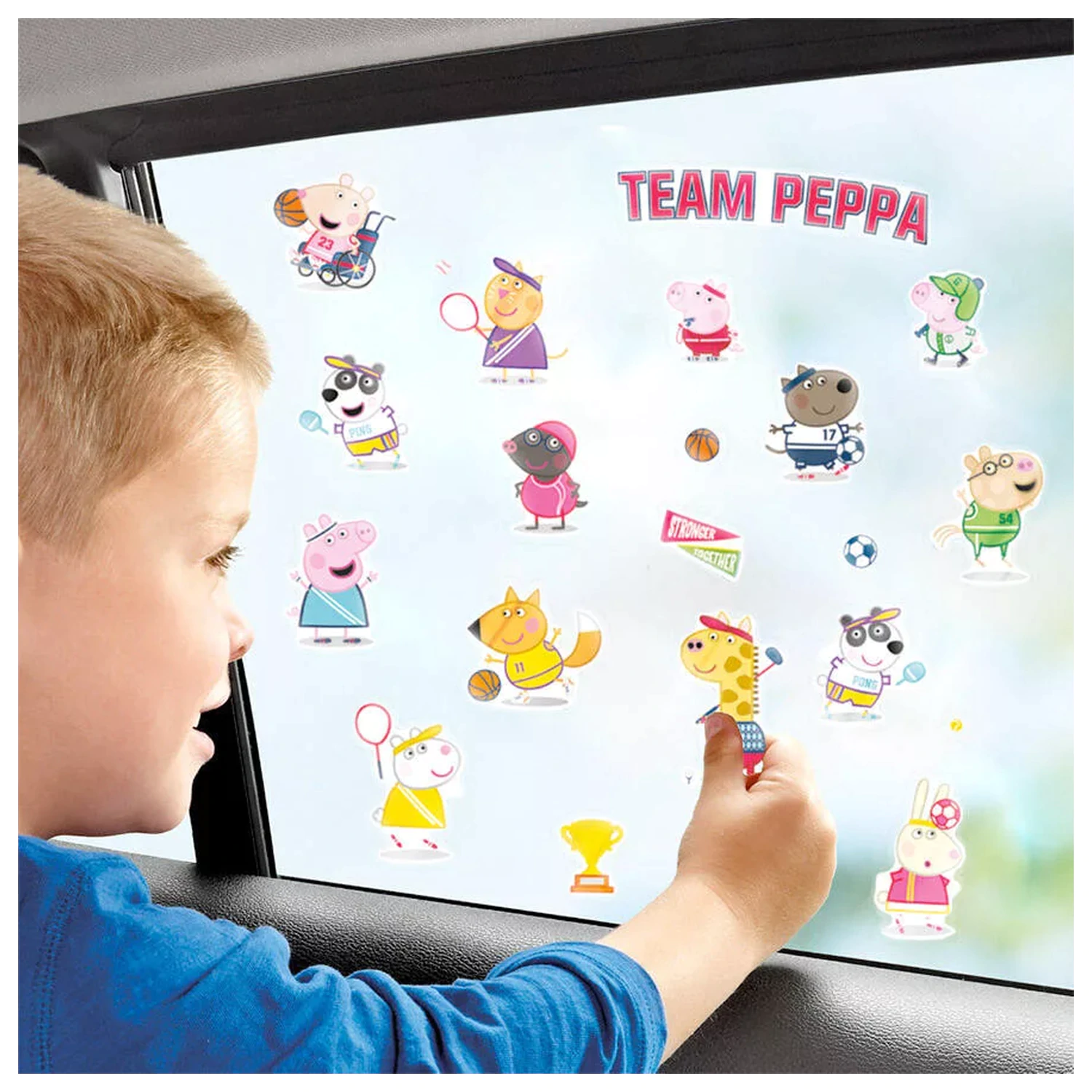 Peppa Pig Awesome Friends súprava okenných nálepiek produktová fotografia