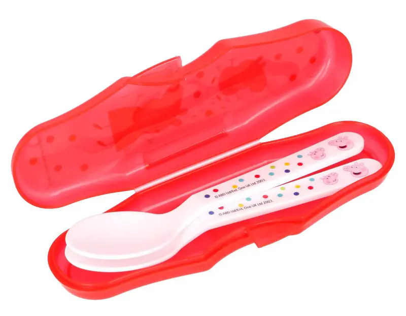 Peppa Pig detský cestovný set príborov produktová fotografia