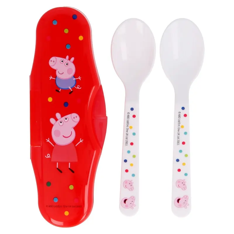 Peppa Pig detský cestovný set príborov produktová fotografia