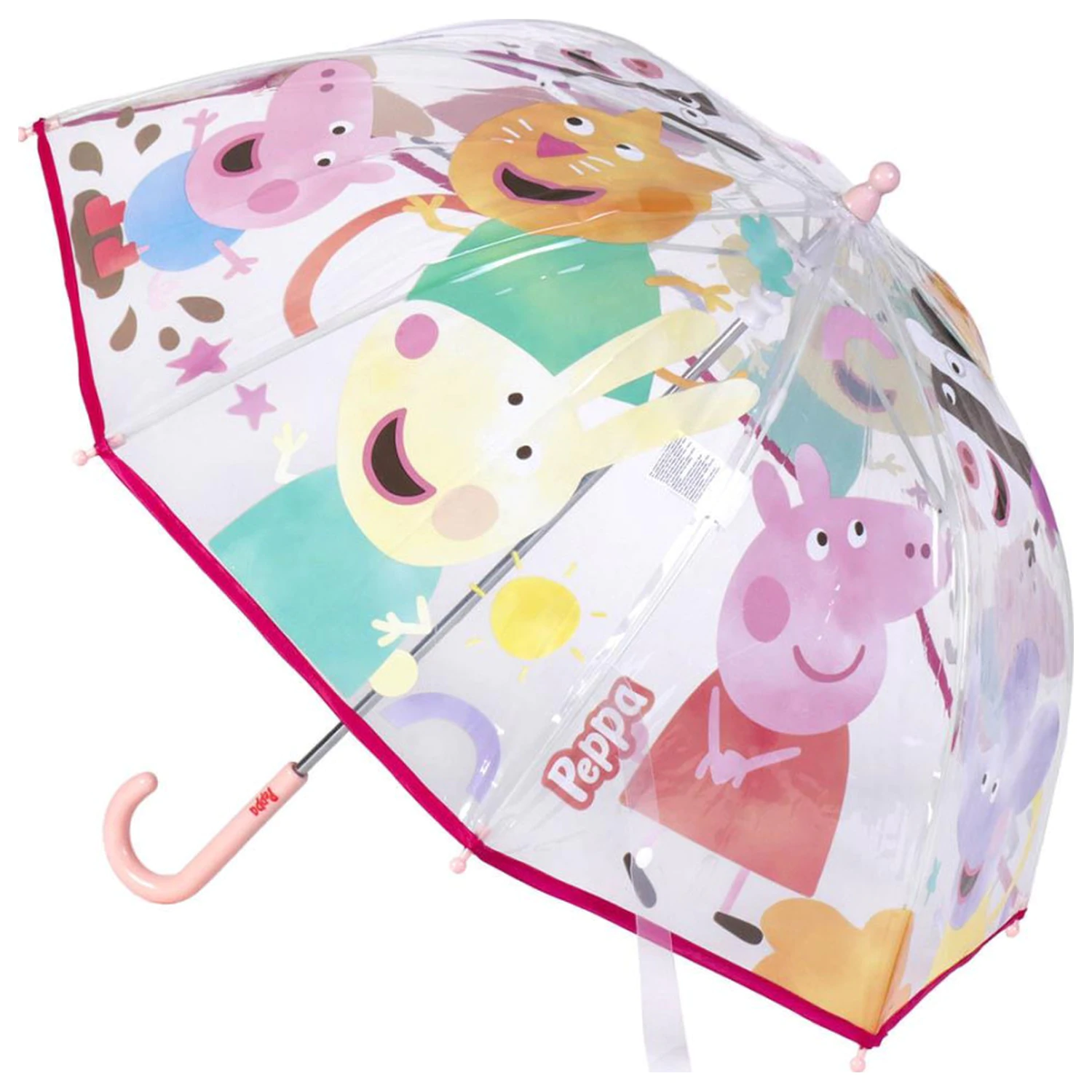 Peppa Pig Buddies Detský priehľadný dáždnik Ø71 cm produktová fotografia